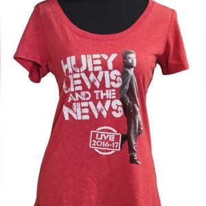 Huey Lewis And The News 2016-2017 Concert Tee Sometimes Bad is Bad Large